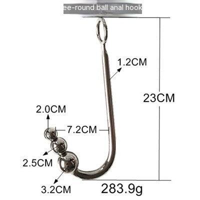 One-Piece Stainless Steel Anal Hook Collar for Adult Wellness