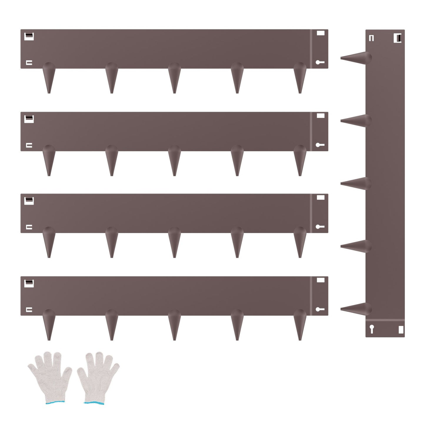 Rust-Resistant Steel Landscape Edging 5-Pack 39x5in for Garden Borders