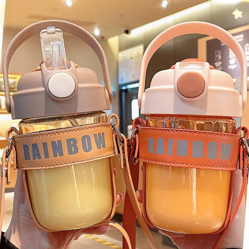 Large Capacity Portable Double Drinking Plastic Water Cup - 700ml