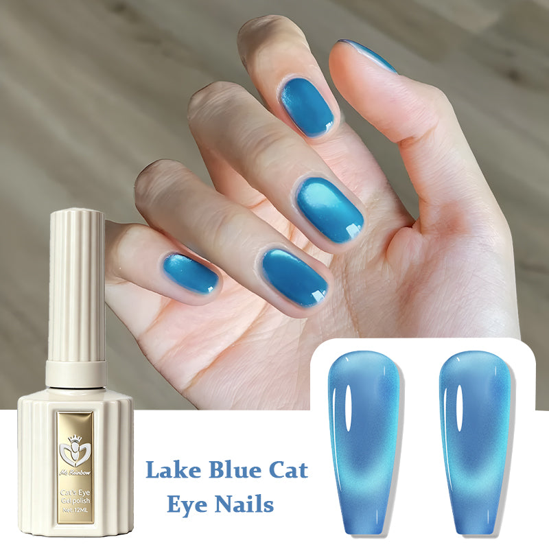 Aurora Cat Eye UV Nail Gel Polish - 12ml Magnetic Shimmer Manicure - Huancai 02