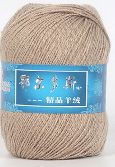Hand-Knitted Cashmere Yarn for Knitting & Crocheting - Medium Coarse Pure Wool Thread