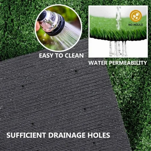 5ft x 10ft Artificial Turf Mat with Drainage Holes - Low Pile