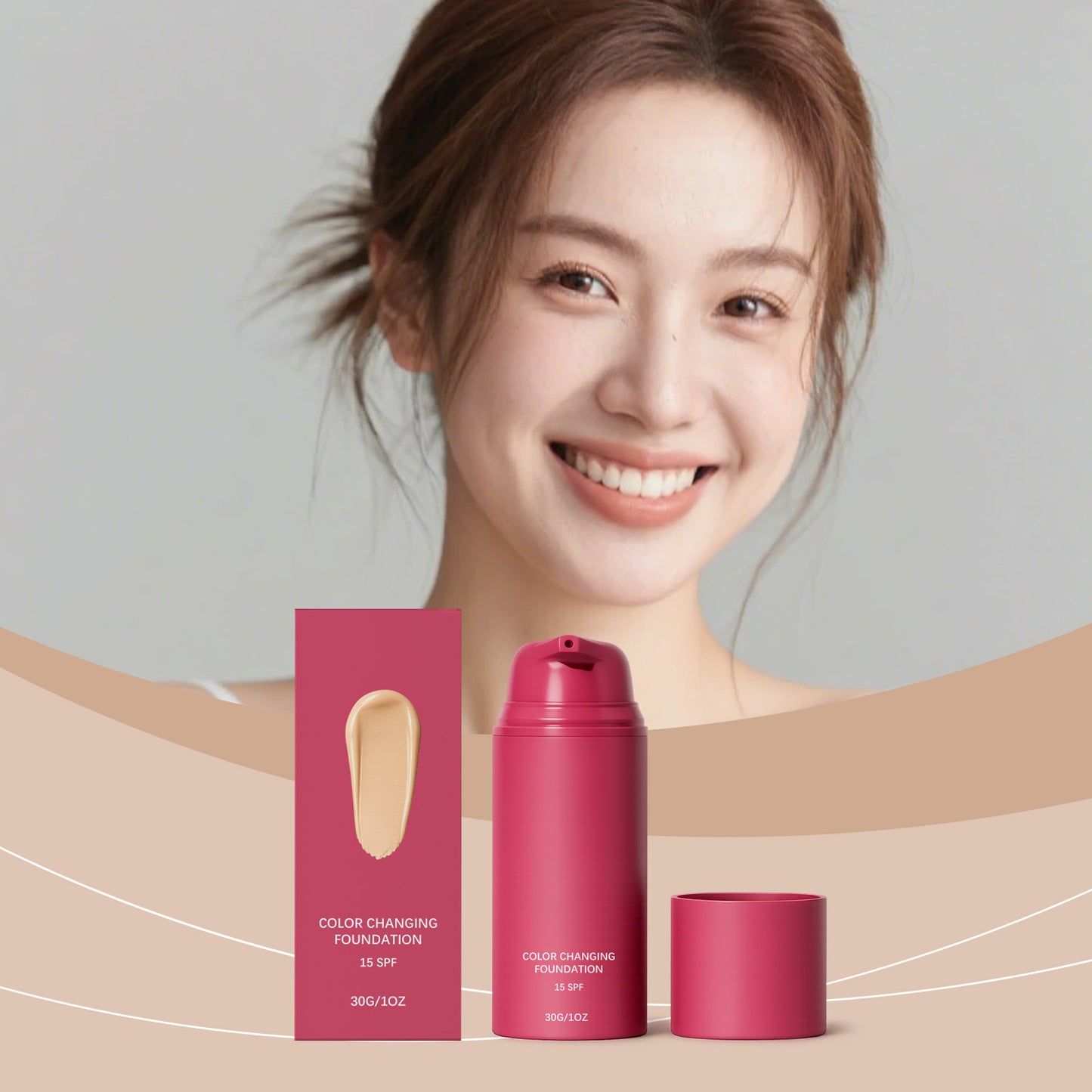 Temperature-Sensitive Toning Liquid Foundation - 30g