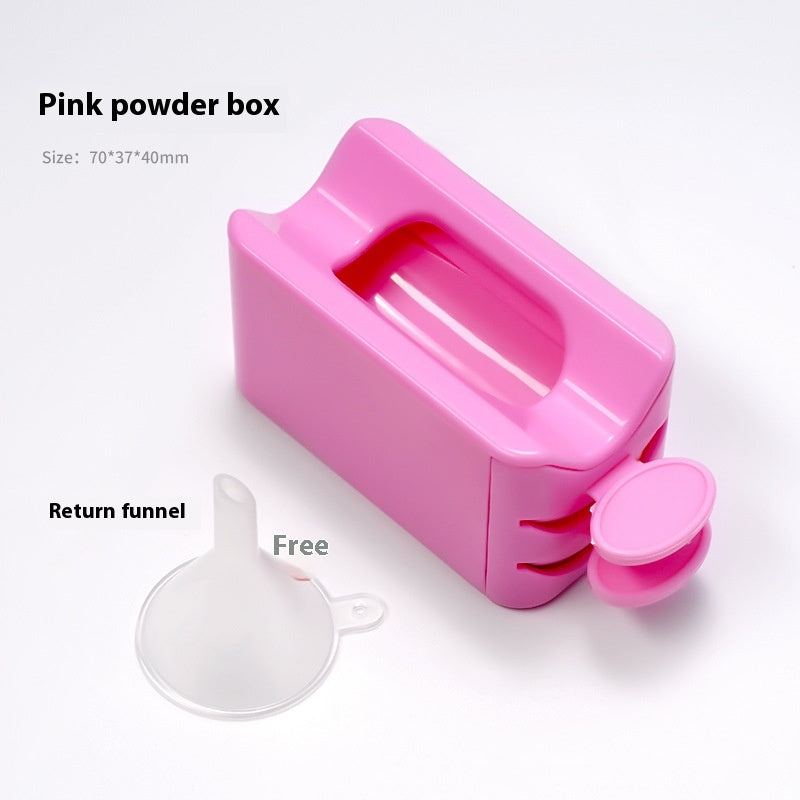 Manicure Powder Recycling Box with Dual Trays - Nail Art & Dipping Powder Tool