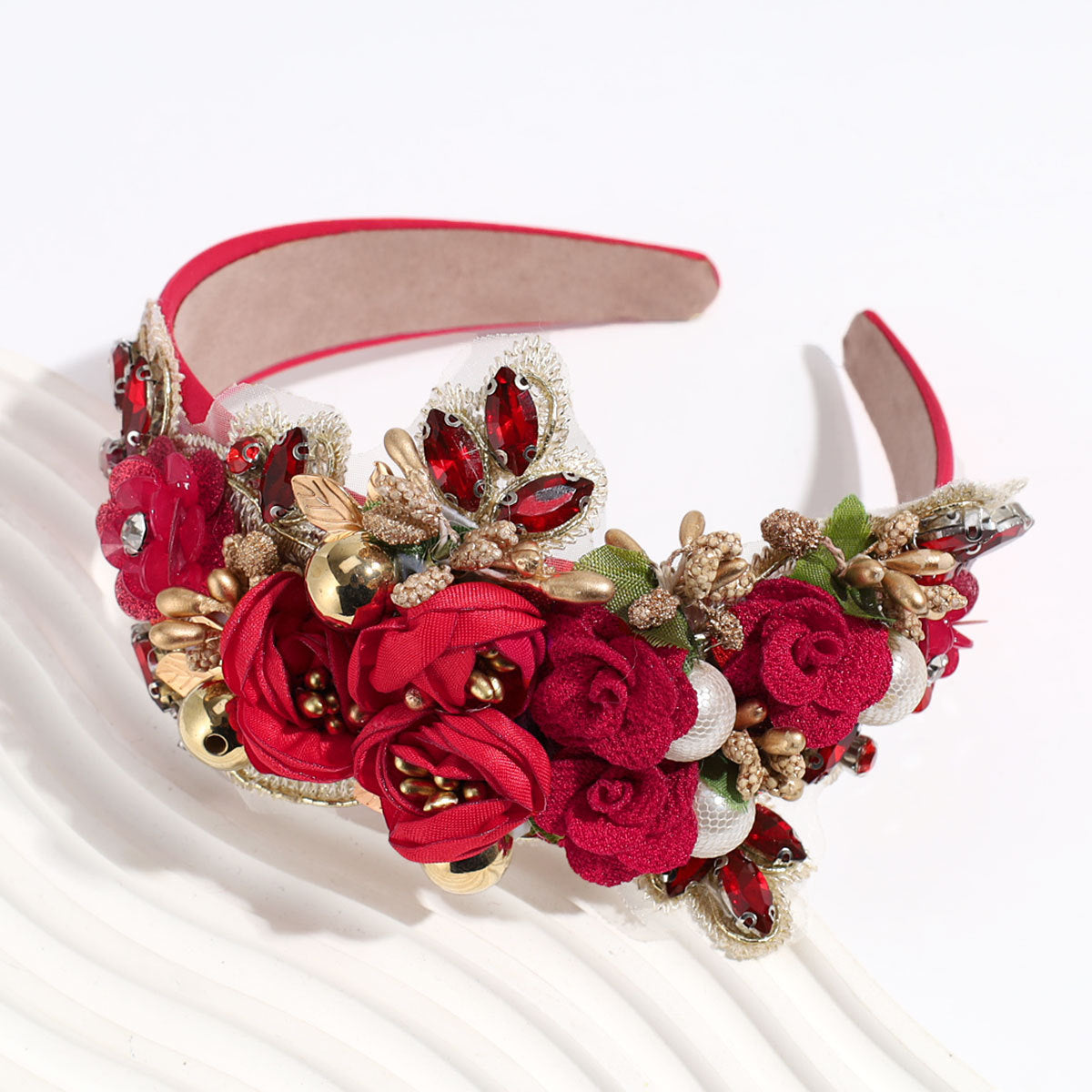 Baroque Rhinestone Pearl Headband – Multiple Colors