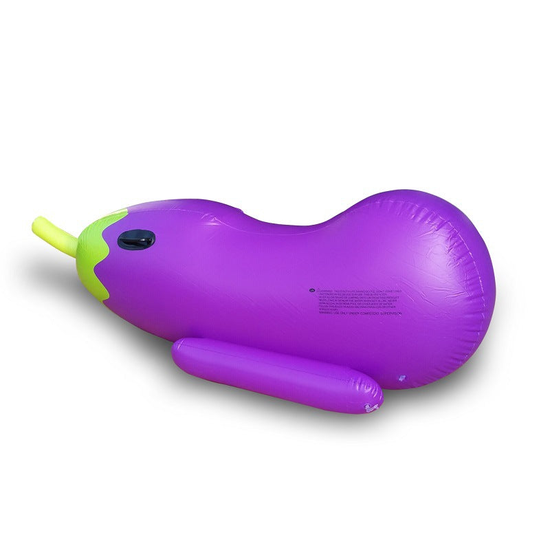 Inflatable Eggplant Mount - Purple PVC 170x55x65cm for Home & Party Decor