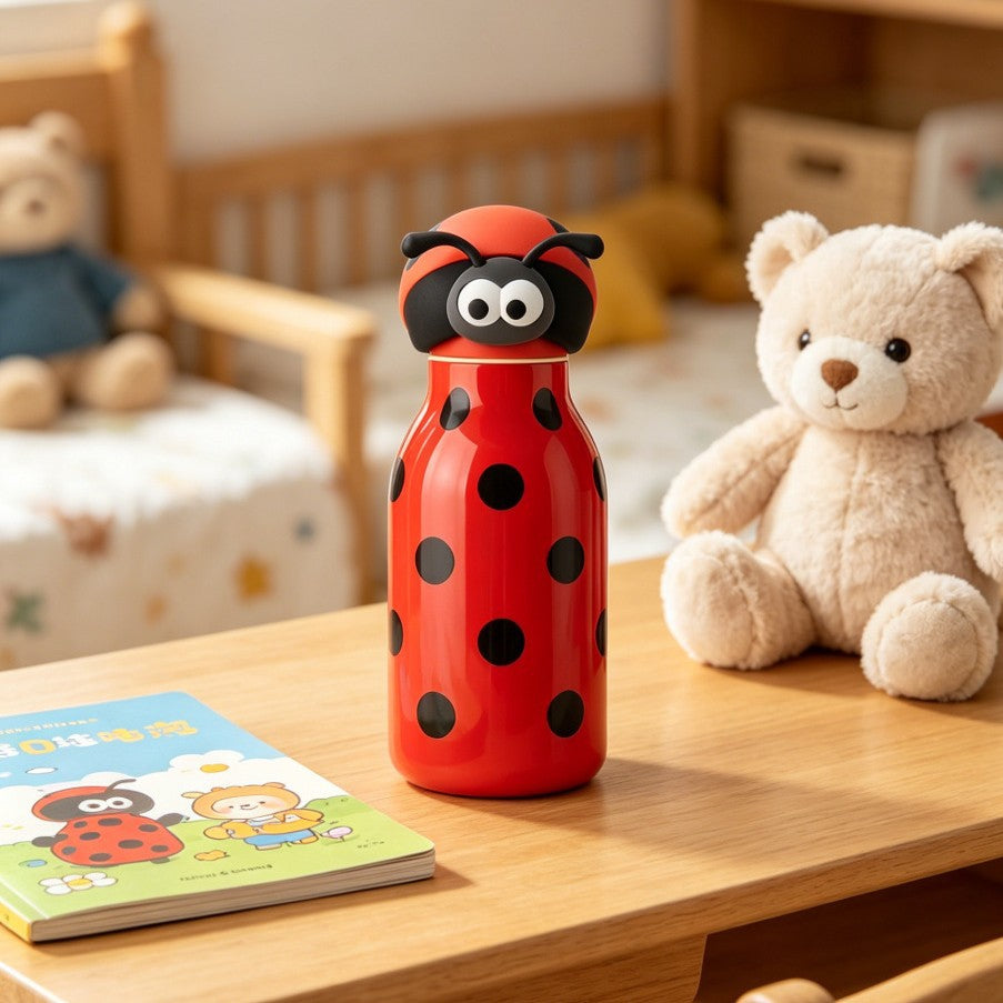 Insulated Kids Water Bottle with Straw - Keeps Drinks Hot or Cold