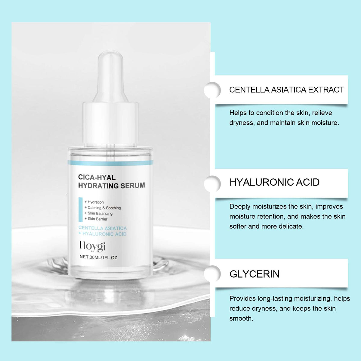 Hyaluronic Acid Moisturizing Facial Lotion for Sensitive Skin - 30ml