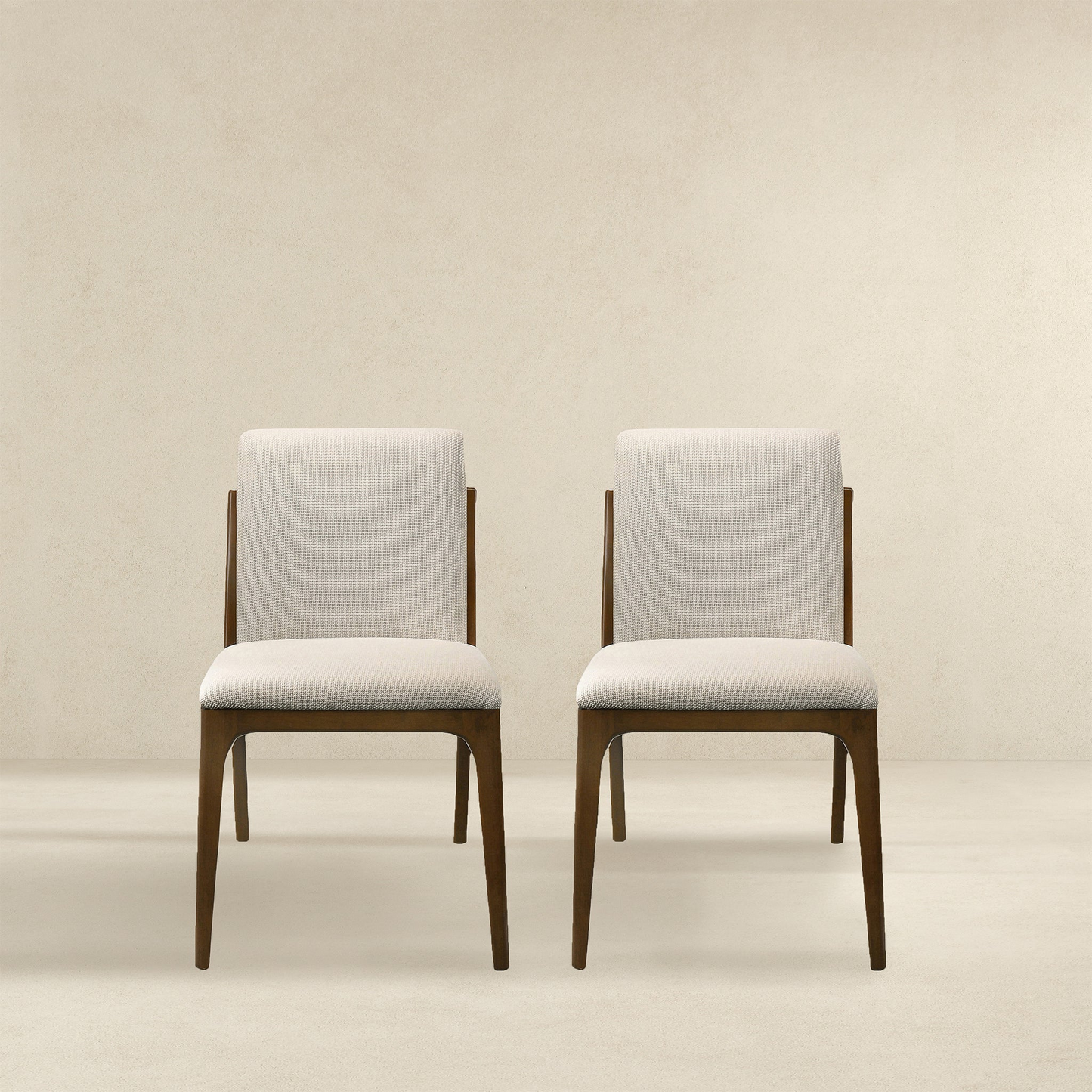Grivelle Cream Fabric Dining Chair Set Of 2