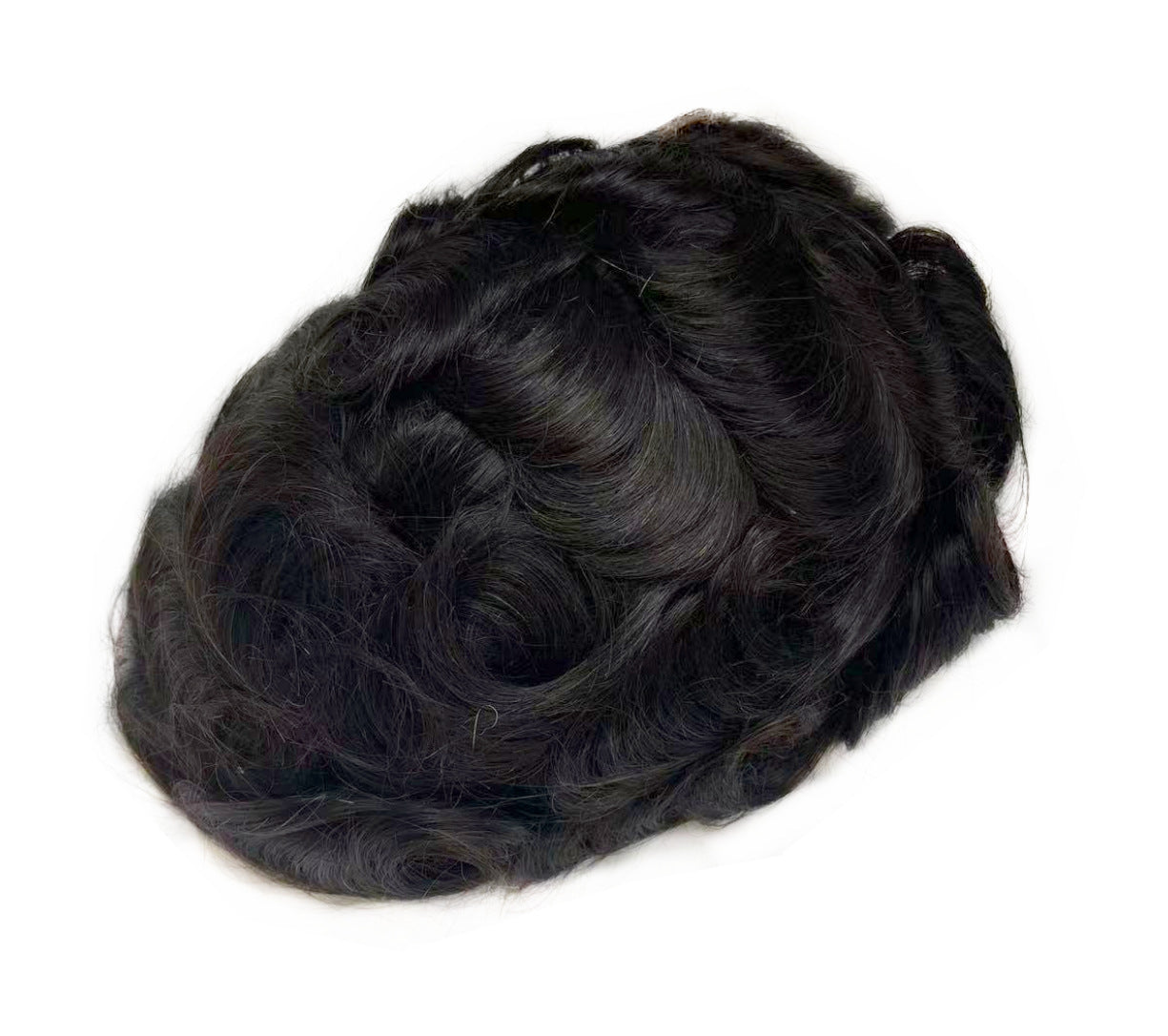 Men's Lace Front Wigs with Human Hair - Black, Short Style, Multiple Sizes