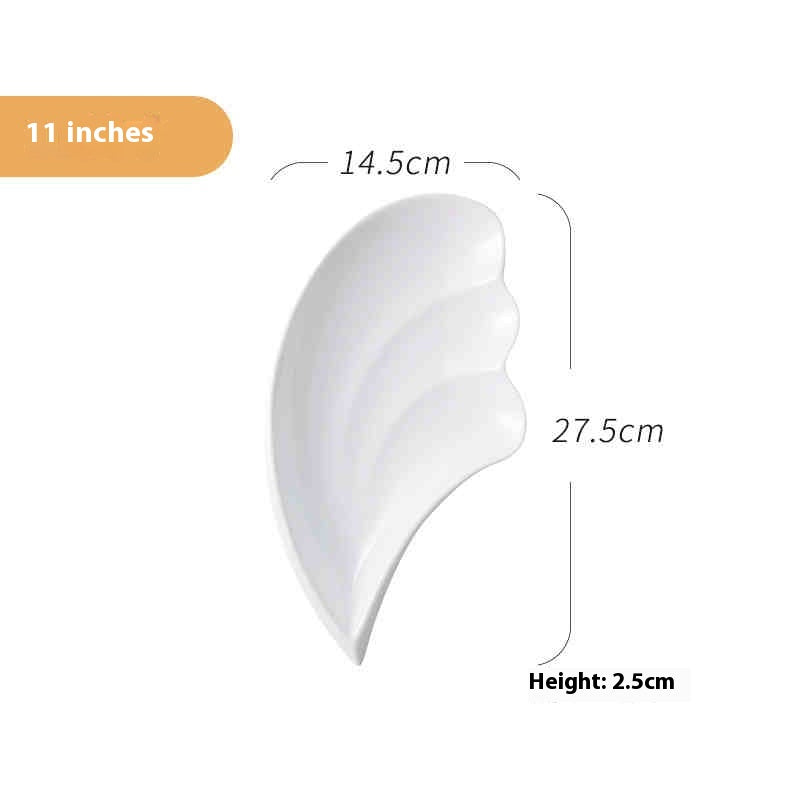 Ceramic Salad Plate for Chicken Wings and Chips - Modern Kitchen Serving Dish
