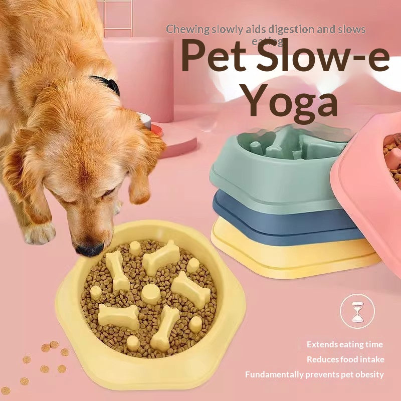 Tip-Proof Dog Slow Feeder Bowl with Non-Slip Base - Prevent Choking
