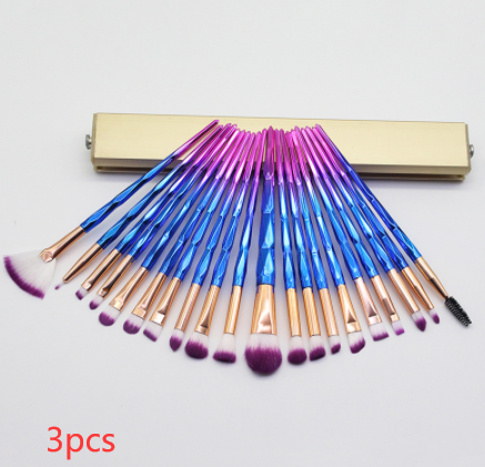 Colorful Makeup Brush Set with 20 Brushes | Cosmetic Tools for Face & Eyes