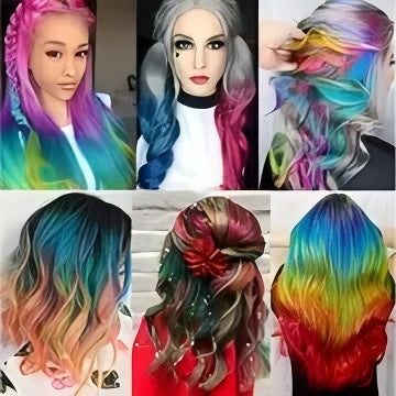 Colorful Hair Dye Comb Set - 10-Color Hair Chalk for Creative Hair Coloring