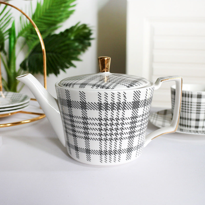 Ceramic Coffee and Tea Set with Tray - Modern Home & Kitchen Decor