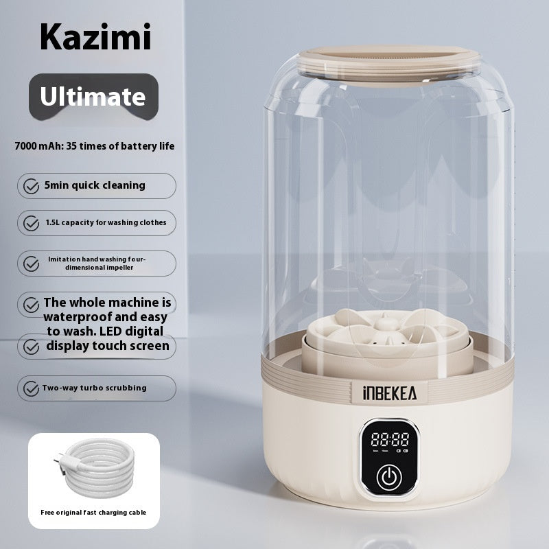 Portable Wireless Mini Washing Machine with USB Power - Multiple Capacities