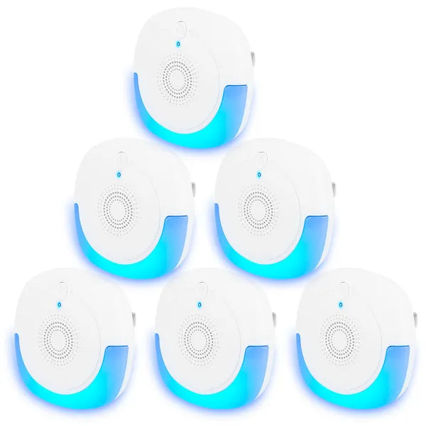 Ultrasonic Pest Repellers - 6 Pack Indoor Mouse Deterrent