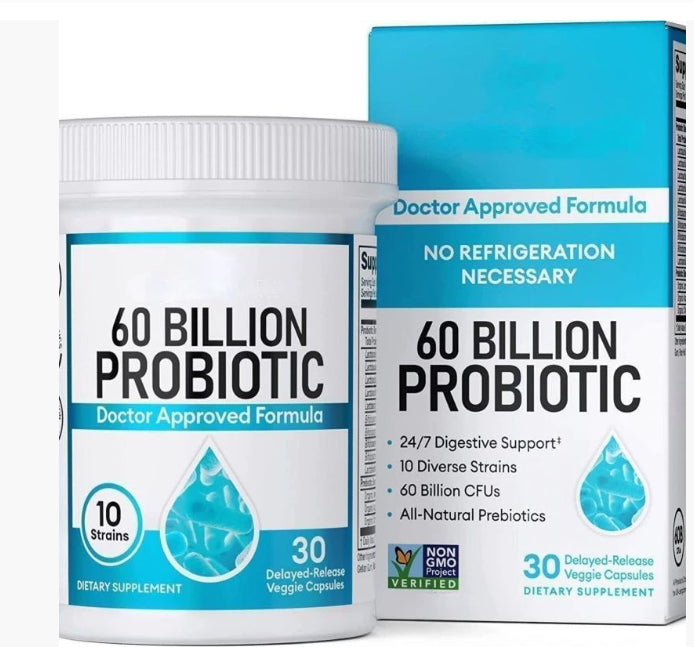 Digestive Enzymes with Probiotics & Prebiotics - 60 Capsules