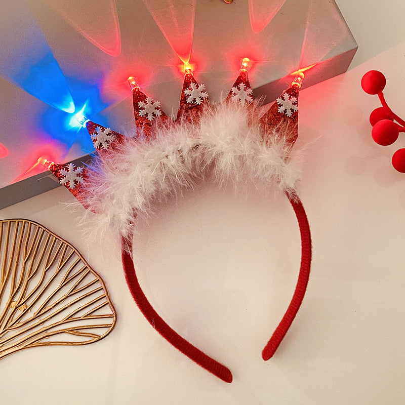 Christmas Light Headband for Women – Snowflake & Holiday Styles
