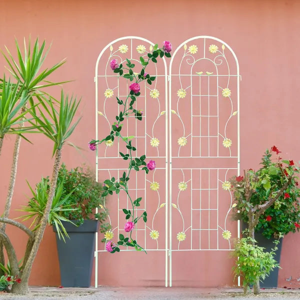 Metal Garden Trellis - 71" x 19.7" Rustproof Support for Climbing Plants