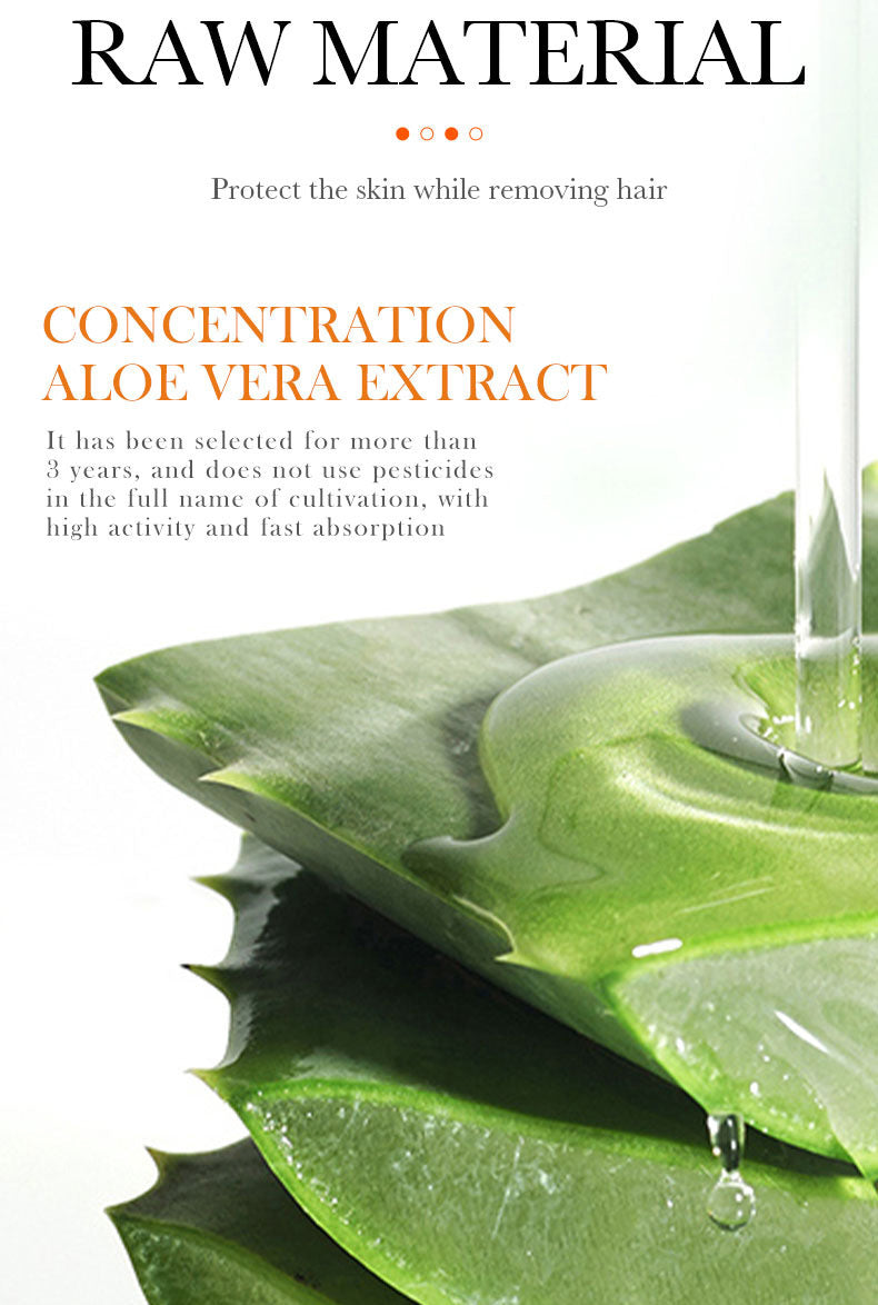Aloe Vera Hair Removal Cream - Gentle Full Body Depilatory for Smooth Skin