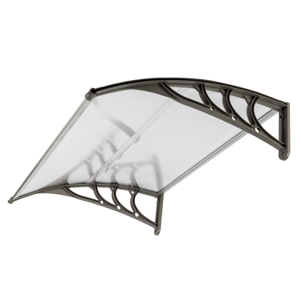 Door & Window Rain Cover Canopy - White & Gray Bracket