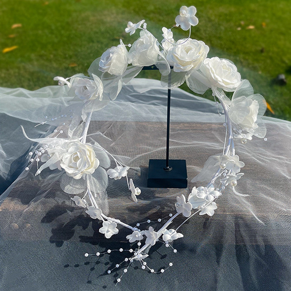 Bridal Flower Headband - Handmade Fairy Flower Hair Accessory for Weddings