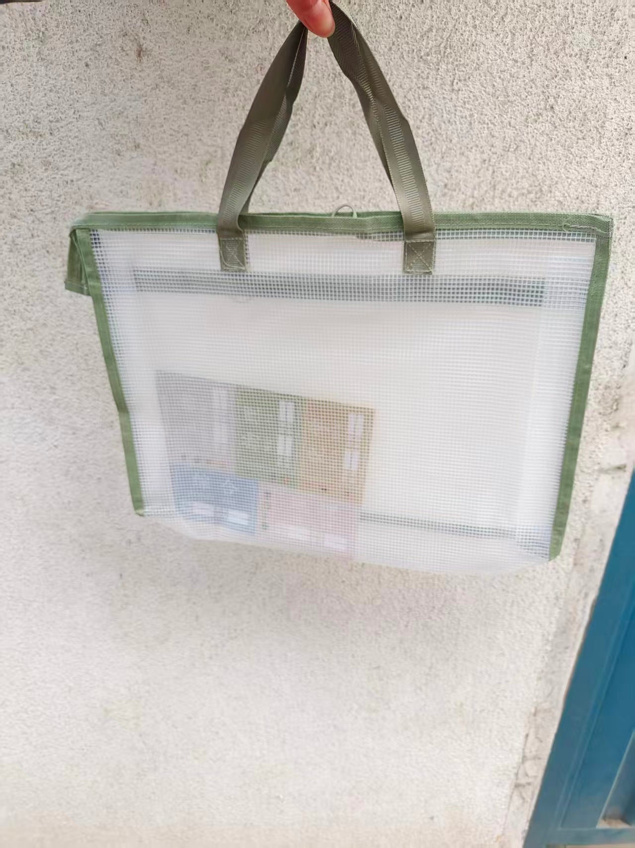 Gray EVA Storage Bag 37.6x26cm Portable Organizer for Home & Travel