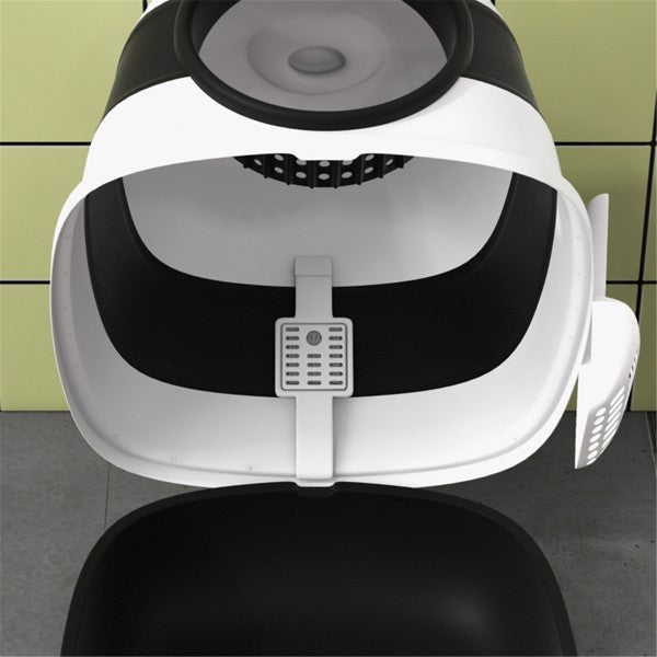 Cat Climbing Tower with Enclosed Rest Area and Litter Box
