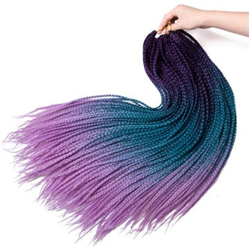 Women's Synthetic Fiber Braided Wig - Multiple Color Options, 24 Inch