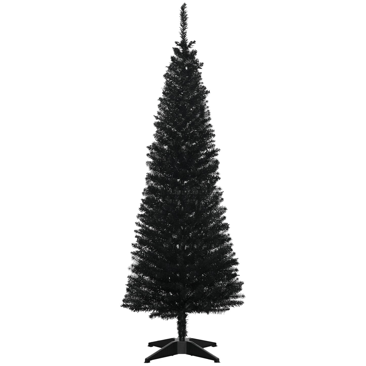 5ft Slim Black Artificial Christmas Tree with 294 Branch Tips