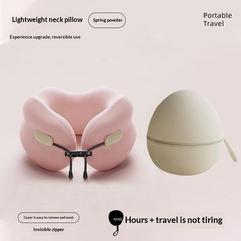 Memory Foam U-Shaped Neck Pillow with Portable Storage Bag for Travel
