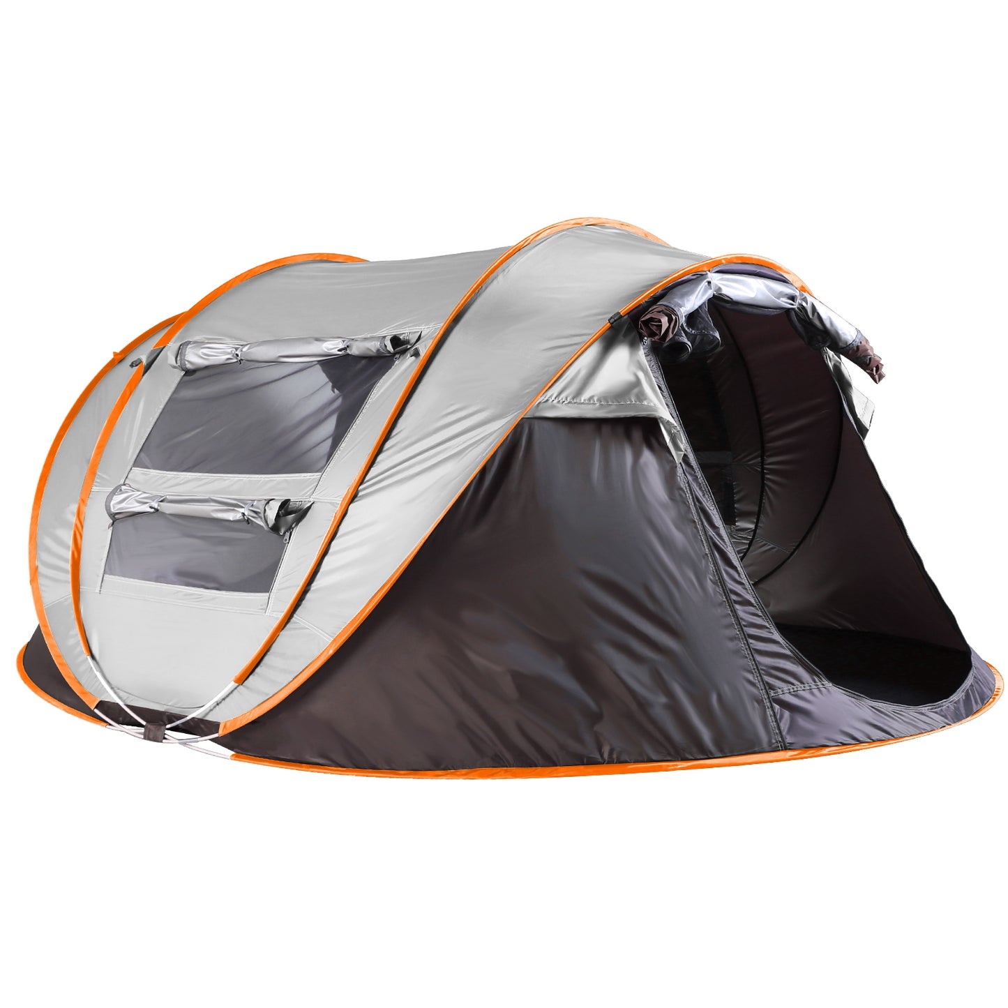 5-8 Person Automatic Pop-Up Camping Tent - Waterproof Khaki