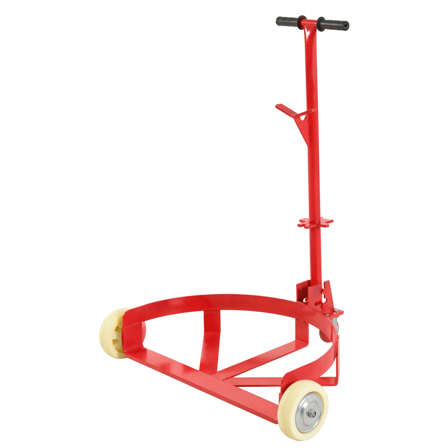 55 Gallon Drum Dolly, 1200lbs Capacity, With 2 Fixed PU Wheels And 1