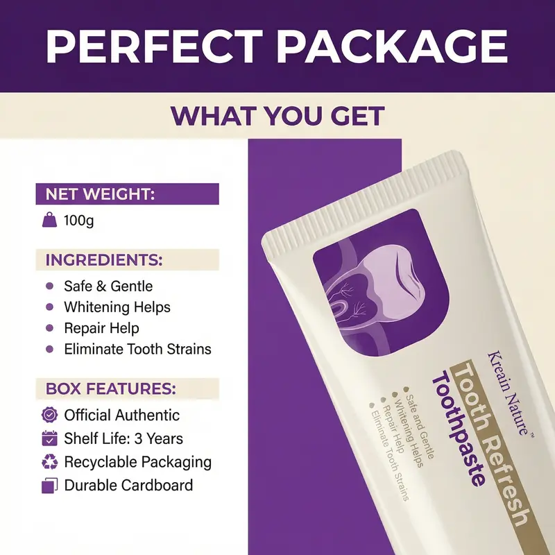 Natural Daily Toothpaste - Hydroxyapatite Whitening & Sensitive Care