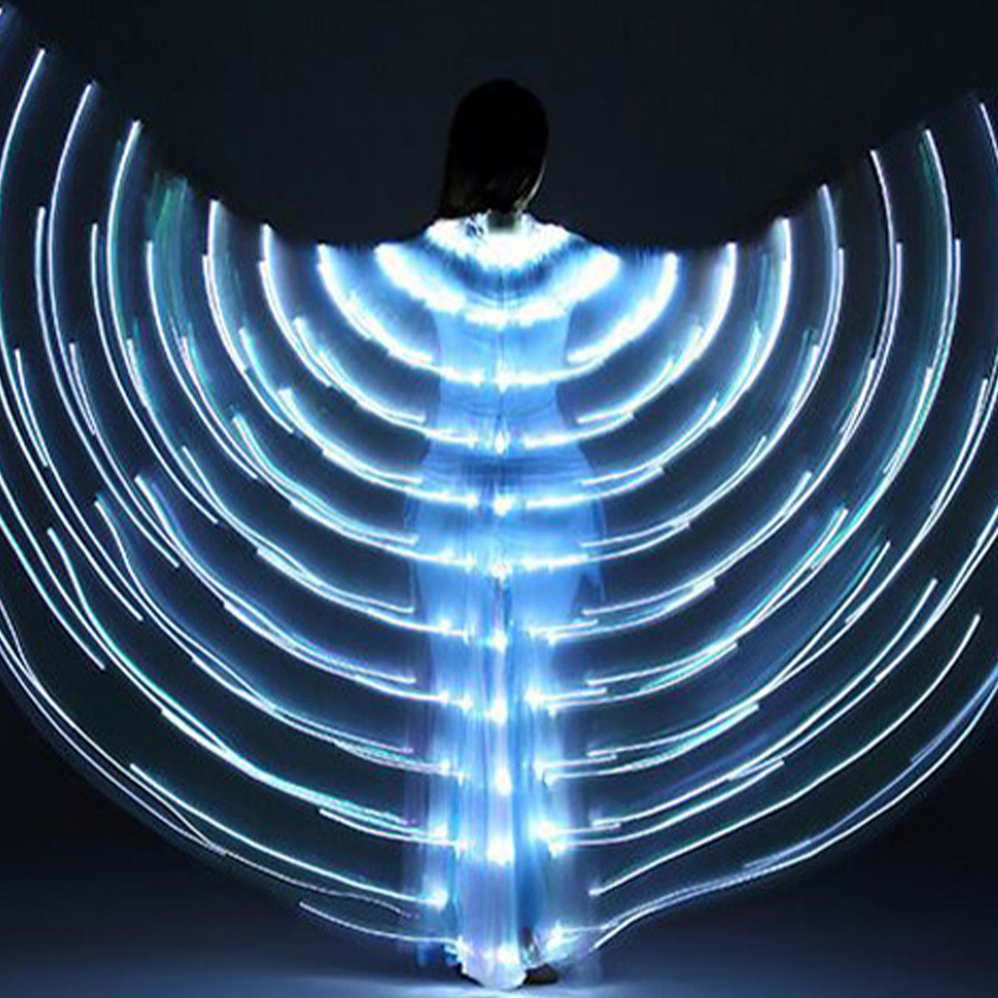 LED Light Up Wing For Adults 9.8FT Polyester Glowing Belly Dance