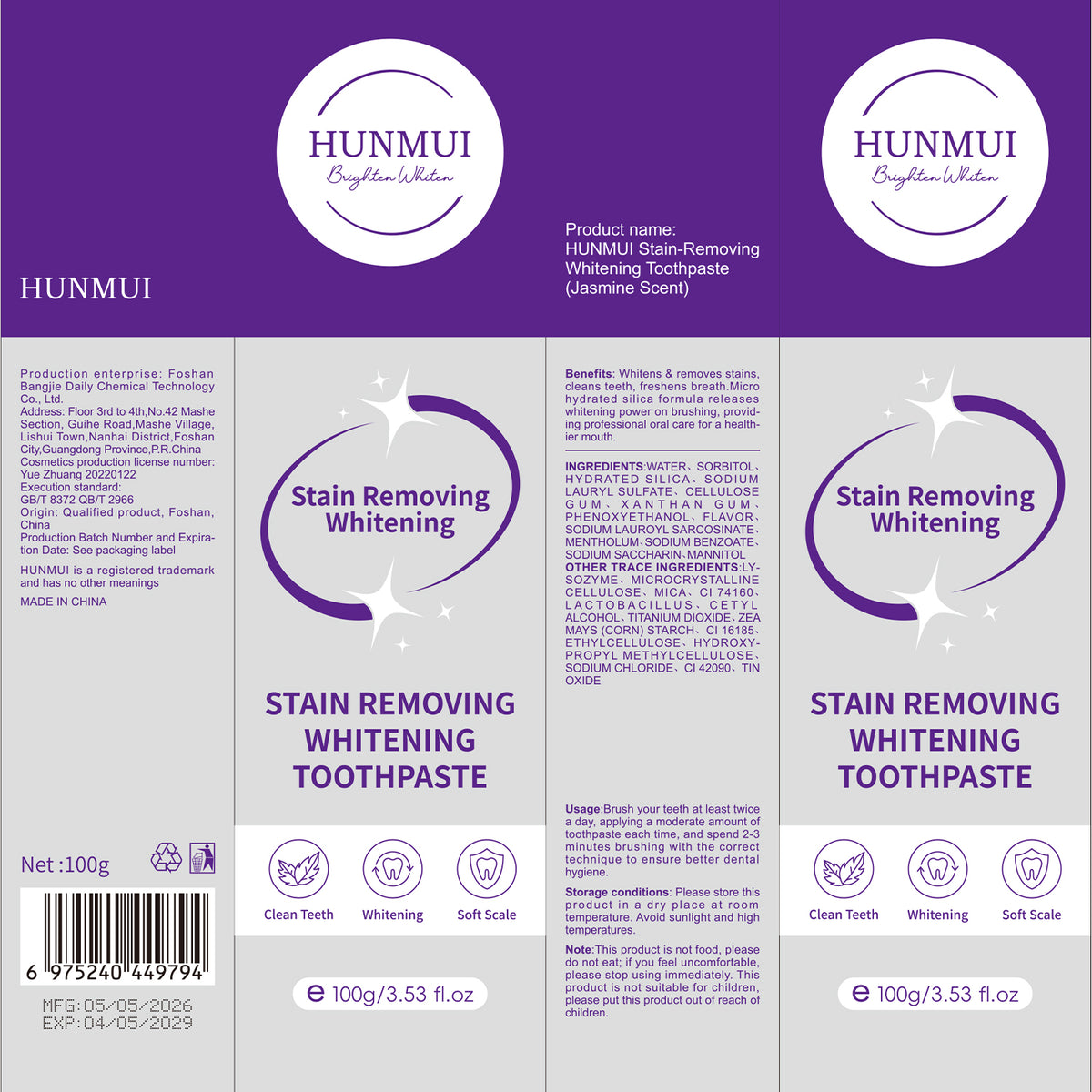 Staining and Whitening Toothpaste 100g - Jasmine