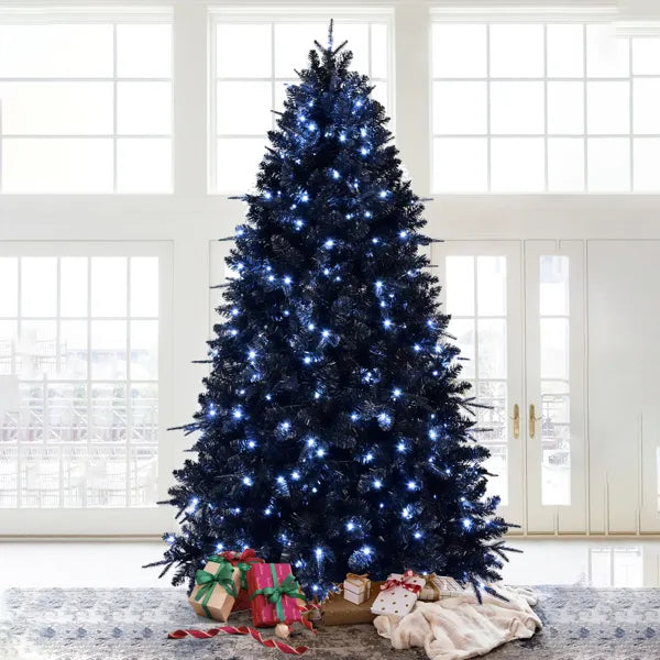 5ft Black Christmas Tree with 250 White LED Lights