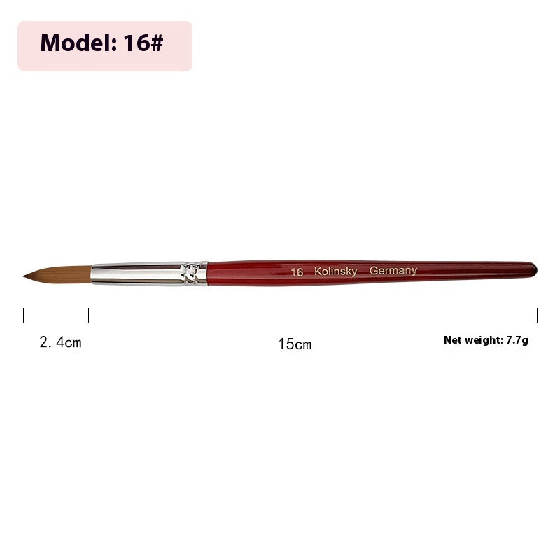 Nail Art Crystal Pen with Round Tip - Wooden Handle, Multiple Colors