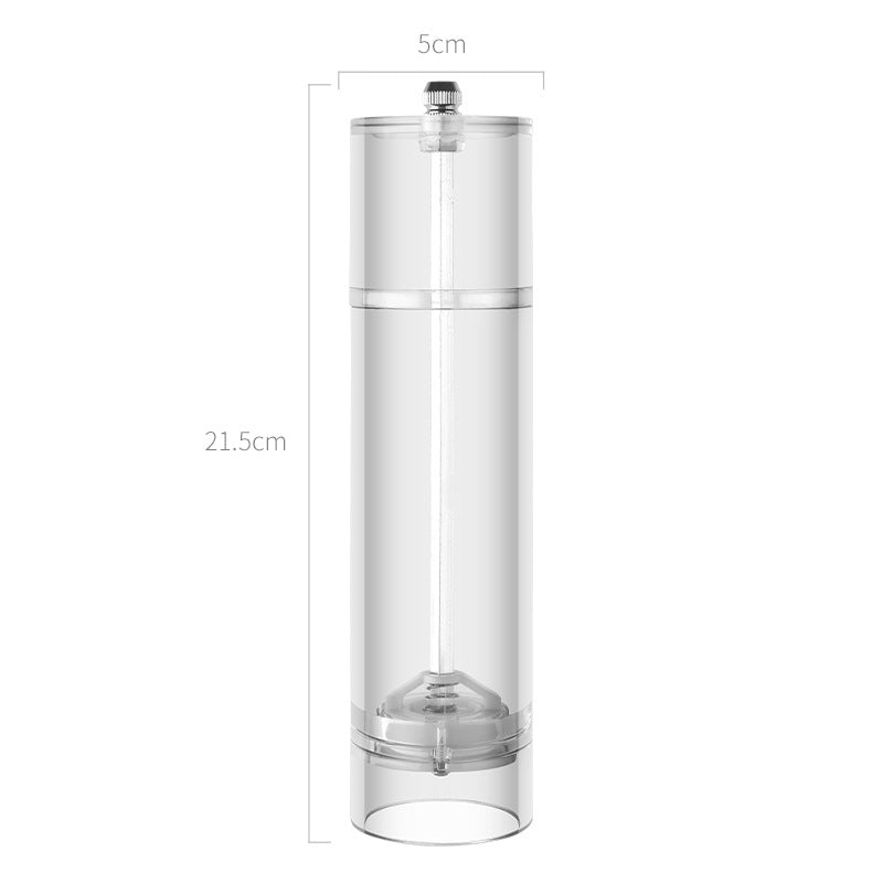 Acrylic Spice Grinder Cylindrical Transparent Kitchen Tool - 5/6/8 Inch Variants