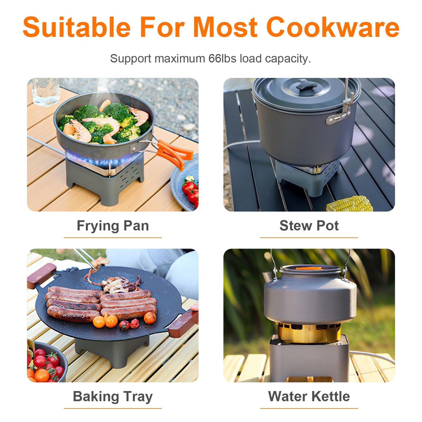 12000W Portable Camping Stove with Carrying Case - Grey