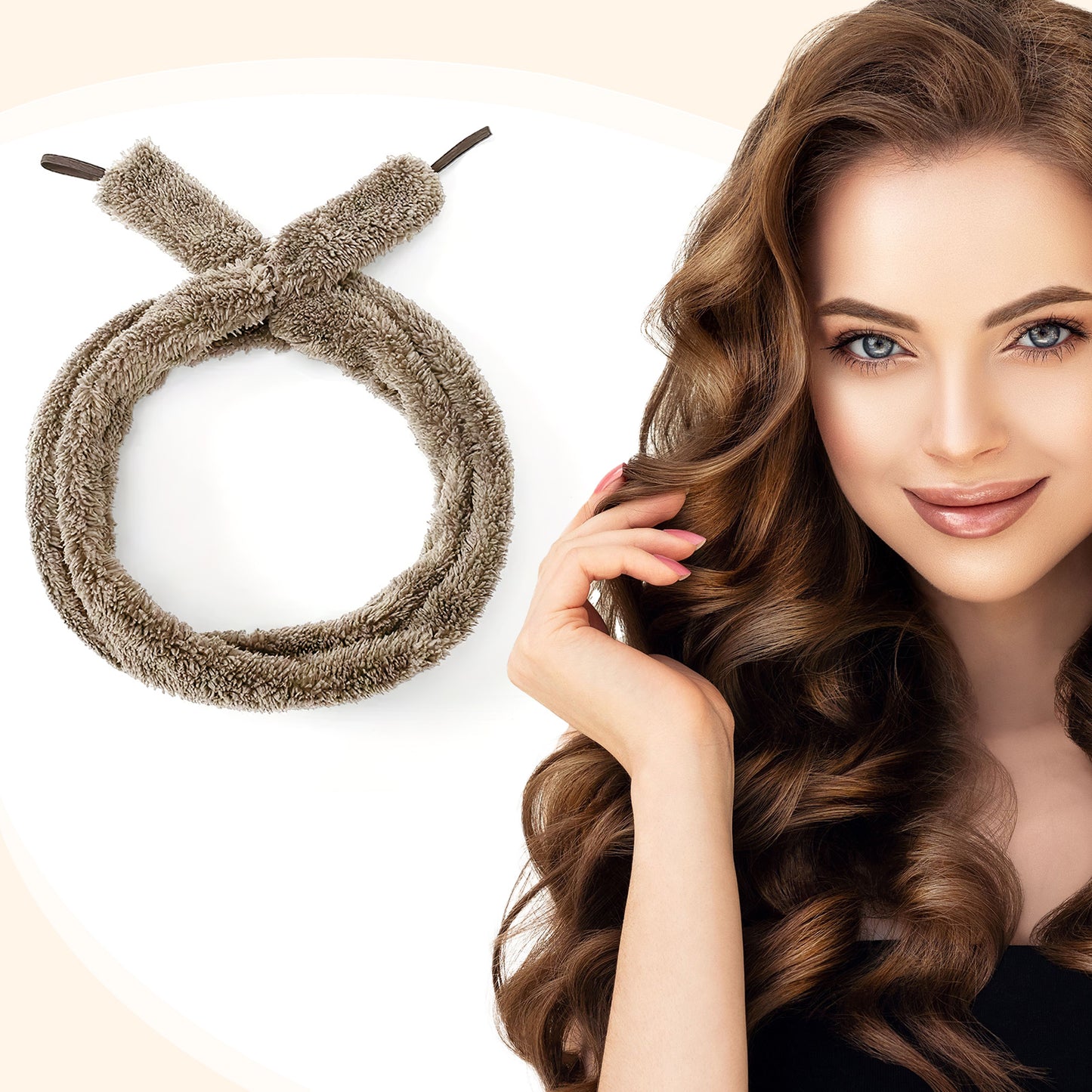 Satin Heatless Hair Curler Set - Overnight Frizz-Free Curling Rod