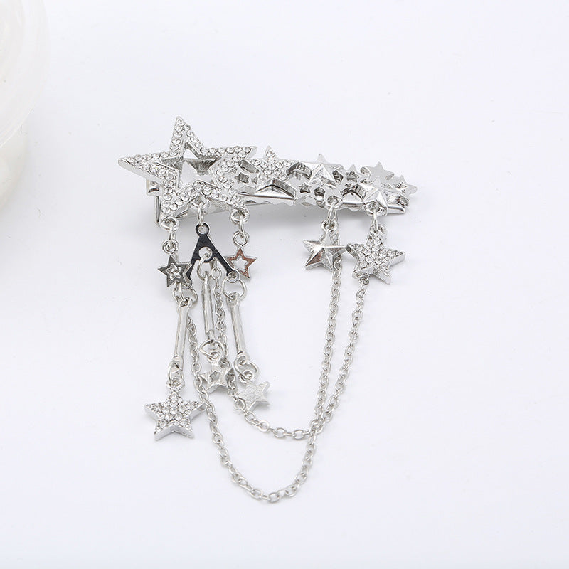 Women's Pentagram Tassel Hairpin - Alloy Hair Accessory for Hair Styling