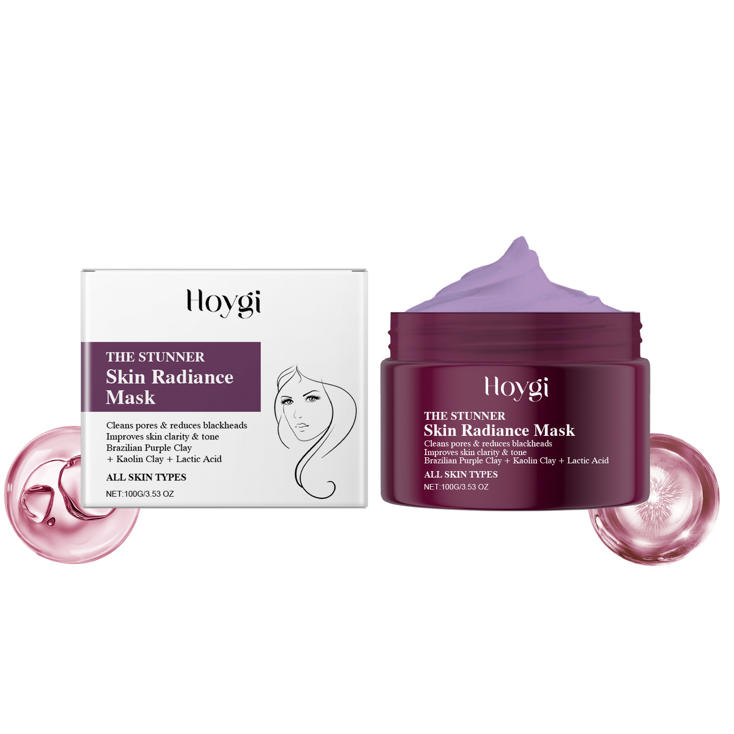 Blackhead Brightening Facial Mask with Lactic Acid & Vitamin E