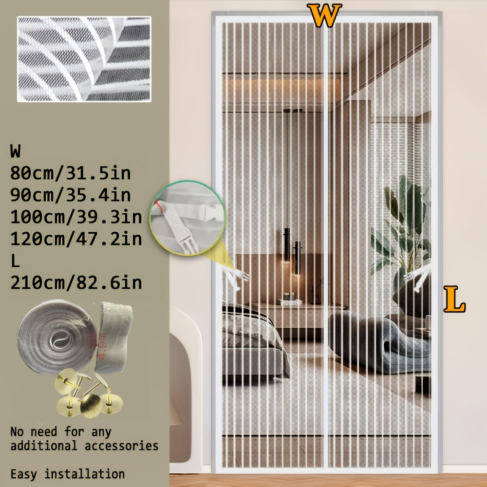 Magnetic Mosquito Screen Door - Diamond Mesh, No Drilling, Breathable Insect-proof Mesh