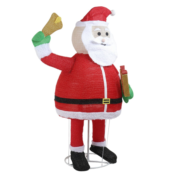 6FT Lighted Santa Claus Decoration with 200 Warm White LEDs