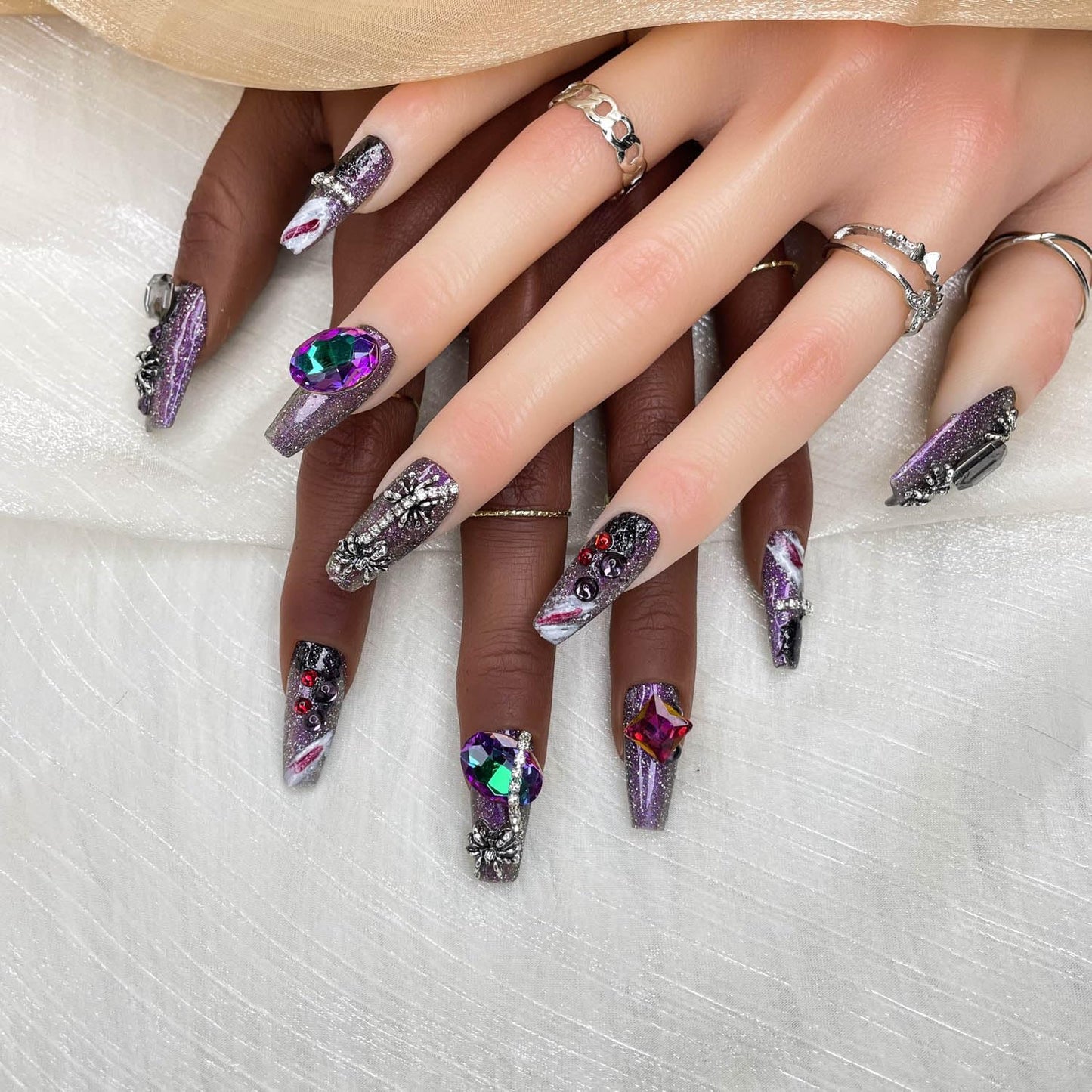 Short Press-On Nails - Gradient Handmade Acrylic Fake Nails Set