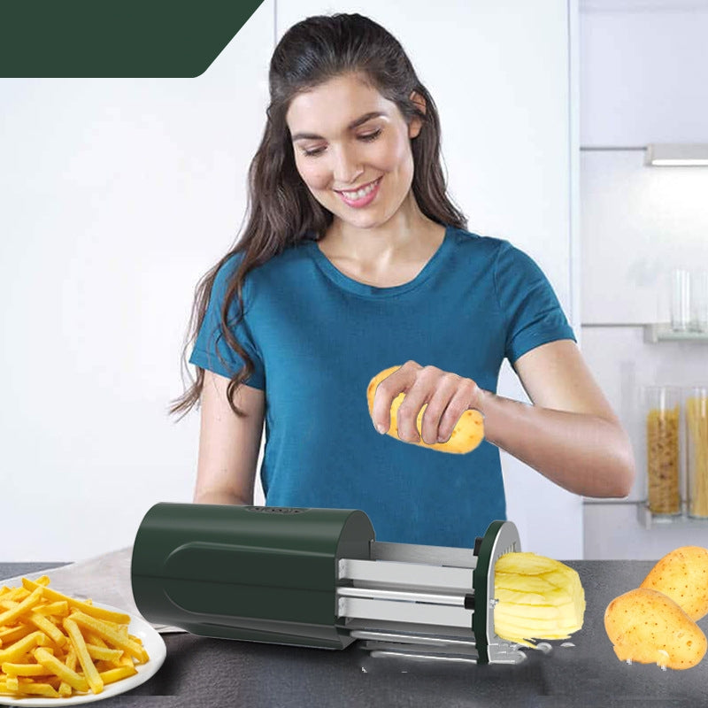 Electric Stainless Steel Potato Slicer French Fry Cutter Kitchen Gadget