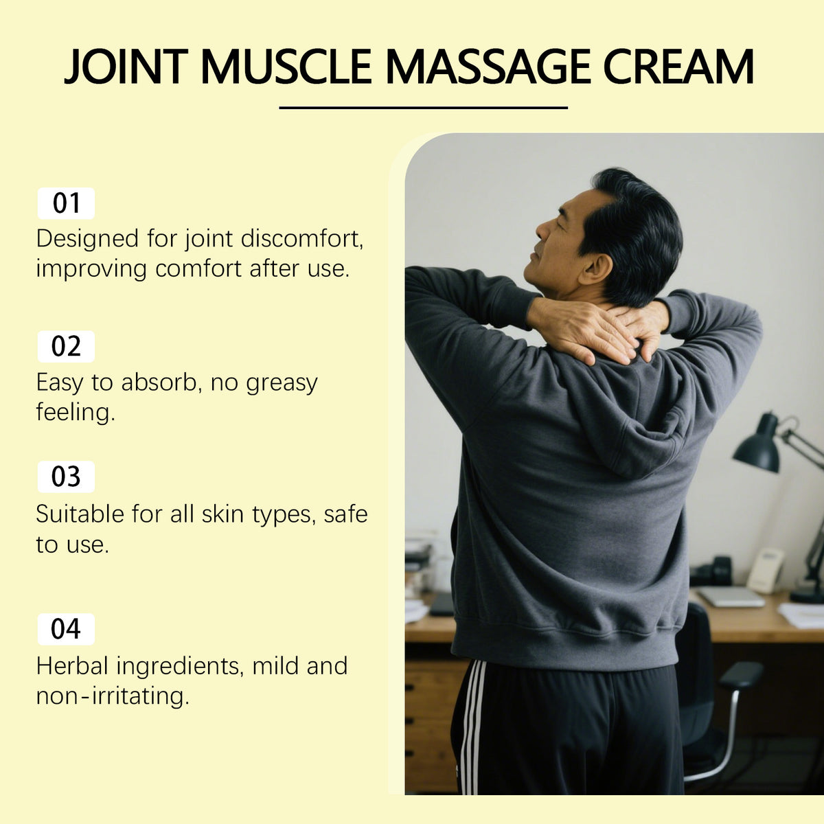 Joint Massage Care Cream - Soothing Body Care, 60g