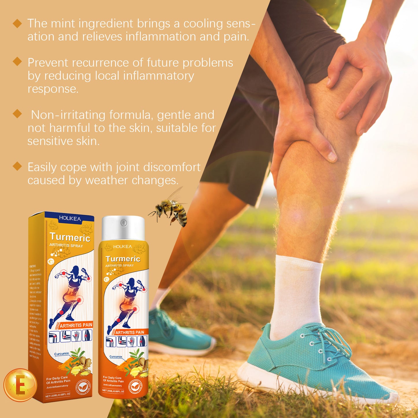 Turmeric Joint Pain Relief Spray - Natural Anti-Inflammatory Mist, 20ml